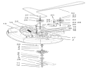 42in Deck Spindle and Belt Drive Assembly Diagram and Parts List for 74330 230000001-230999999 - 2003 Toro Lawn Tractor