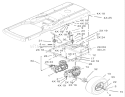 Hydro and Belt Drive Assembly Diagram and Parts List for 74330 230000001-230999999 - 2003 Toro Lawn Tractor