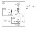 Starter Assembly Engine Diagram and Parts List for 74330 230000001-230999999 - 2003 Toro Lawn Tractor
