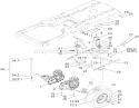 Hydro and Belt Drive Assembly Diagram and Parts List for 74330 240000001-240001179 - 2004 Toro Lawn Tractor