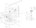 Deck, Spindle and Belt Drive Assembly Diagram and Parts List for 74330 240000001-240001179 - 2004 Toro Lawn Tractor