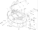 42 Inch Deck Assembly Diagram and Parts List for 74330 250000001-250999999 - 2005 Toro Lawn Tractor