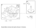 Crankcase Assembly Diagram and Parts List for 71286 260000001-260999999 - 2006 Toro Lawn Tractor