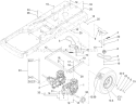 Hydro and Belt Drive Assembly Diagram and Parts List for 74352 250000001-250999999 - 2005 Toro Lawn Tractor