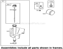 Oil Filter, Tube and Pump Assembly Diagram and Parts List for 74352 250000001-250999999 - 2005 Toro Lawn Tractor