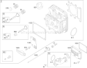 Cylinder Head Assembly Diagram and Parts List for 74351 240000001-240999999 - 2004 Toro Lawn Tractor