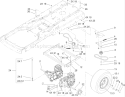 Hydro and Belt Drive Assembly Diagram and Parts List for 74353 260000001-260999999 - 2006 Toro Lawn Tractor