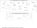 Carburetor Overhaul Kit Assembly Diagram and Parts List for 74353 260000001-260999999 - 2006 Toro Lawn Tractor