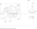 Crankcase Assembly Diagram and Parts List for 74351 240000001-240999999 - 2004 Toro Lawn Tractor