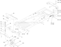 Frame and Caster Wheel Assembly Diagram and Parts List for 74365 310000001-310999999 - 2010 Toro Lawn Tractor