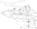 50in Deck Spindle and Belt Drive Assembly Diagram and Parts List for 74372 270000001-270999999 - 2007 Toro Lawn Tractor