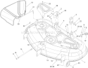 50 Inch Deck Assembly Diagram and Parts List for 74373 290000001-290004012 - 2009 Toro Lawn Tractor