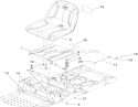 Seat Assembly Diagram and Parts List for 74373 290000001-290004012 - 2009 Toro Lawn Tractor