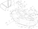 50 Inch Deck and Side Discharge Assembly Diagram and Parts List for 74374 280000001-280999999 - 2008 Toro Lawn Tractor