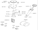 Part Location Diagram of 14075-7008 Kawasaki Cap Assembly