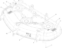 50 Inch Deck Decal Assembly Diagram and Parts List for 74375 280000001-280999999 - 2008 Toro Lawn Tractor