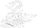 Seat Assembly Diagram and Parts List for 74375 290000200-290999999 - 2009 Toro Lawn Tractor
