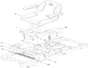 Seat Assembly Diagram and Parts List for 74375 310000001-310999999 - 2010 Toro Lawn Tractor