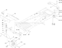 Frame and Caster Wheel Assembly Diagram and Parts List for 74376 310000001-310999999 - 2010 Toro Lawn Tractor