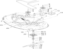42 Inch Deck Spindle and Belt Drive Assembly Diagram and Parts List for 74380 270000001-270999999 - 2007 Toro Lawn Tractor
