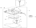 Oil Pan and Lubrication Assembly Diagram and Parts List for 74380 290000001-290000325 - 2009 Toro Lawn Tractor
