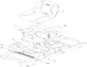 Seat Assembly Diagram and Parts List for 74380 310000001-310999999 - 2010 Toro Lawn Tractor