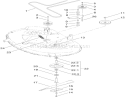42 Inch Deck Spindle and Belt Drive Assembly Diagram and Parts List for 74380 310000001-310999999 - 2010 Toro Lawn Tractor
