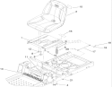 Seat Assembly Diagram and Parts List for 74381 280000001-280999999 - 2008 Toro Lawn Tractor