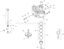 Crankcase Assembly Diagram and Parts List for 74375 280000001-280999999 - 2008 Toro Lawn Tractor