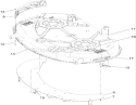 42 Inch Deck Decal and Recycler Assembly Diagram and Parts List for 74380 280000001-280999999 - 2008 Toro Lawn Tractor