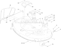 42 Inch Deck Assembly Diagram and Parts List for 74381 310000001-310999999 - 2010 Toro Lawn Tractor