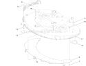 42 Inch Deck Baffle Assembly Diagram and Parts List for 74381 310000001-310999999 - 2010 Toro Lawn Tractor