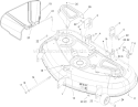 50 Inch Deck Assembly Diagram and Parts List for 74391 270000001-270999999 - 2007 Toro Lawn Tractor