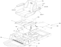 Seat Assembly Diagram and Parts List for 74399 280000001-280999999 - 2008 Toro Lawn Tractor