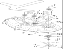 50 Inch Deck Spindle and Belt Drive Assembly Diagram and Parts List for 74391 280000001-280999999 - 2008 Toro Lawn Tractor