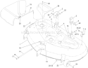 50 Inch Deck and Side Dicharge Assembly Diagram and Parts List for 74399 290000440-290999999 - 2009 Toro Lawn Tractor