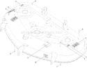 50 Inch Deck Decal Assembly Diagram and Parts List for 74399 290000440-290999999 - 2009 Toro Lawn Tractor