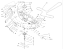 44in Deck Assembly Diagram and Parts List for 74401 220000001-220999999 - 2002 Toro Lawn Tractor