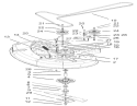 38in Deck Spindle and Belt Drive Assembly Diagram and Parts List for 74402 230000001-230999999 - 2003 Toro Lawn Tractor