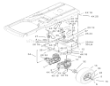 Hydro and Belt Drive Assembly Diagram and Parts List for 74402 230000001-230999999 - 2003 Toro Lawn Tractor