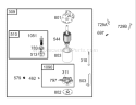 Starter Assembly Diagram and Parts List for 74402 230000001-230999999 - 2003 Toro Lawn Tractor