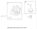 Crankcase Assembly Diagram and Parts List for 74402 230000001-230999999 - 2003 Toro Lawn Tractor