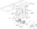 Hydro and Belt Drive Assembly Diagram and Parts List for 74402 240000001-240999999 - 2004 Toro Lawn Tractor