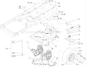 Hydro and Belt Drive Assembly Diagram and Parts List for 74402 260000001-260999999 - 2006 Toro Lawn Tractor