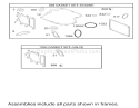 Gasket Assembly Diagram and Parts List for 74403 230000001-230999999 - 2003 Toro Lawn Tractor