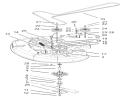 42in Deck Spindle and Belt Drive Assembly Diagram and Parts List for 74403 230000001-230999999 - 2003 Toro Lawn Tractor