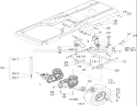 Hydro and Belt Drive Assembly Diagram and Parts List for 74350 240000179-240999999 - 2004 Toro Lawn Tractor