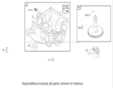 Crankcase Assembly Diagram and Parts List for 74403 240000001-240999999 - 2004 Toro Lawn Tractor