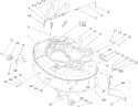 42 Inch Deck Assembly Diagram and Parts List for 74403 250000001-250999999 - 2005 Toro Lawn Tractor