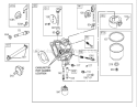Carburetor Assembly Diagram and Parts List for 71427 250000001-250999999 - 2005 Toro Lawn Tractor